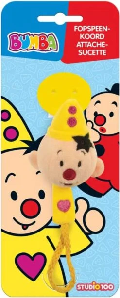 Bumba Speenkoord - Fopspeenkoord Met Pluche Bumba Hoofd - Geel -Jollein Winkel 483x1200