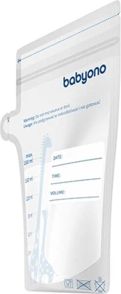 Babyono - Moedermelk Bewaarzakjes - Moedermelkbewaarzakjes - Gemakkelijke Etiketteren - 180 Ml - 30 Stuks - 1084 -Jollein Winkel 494x1200