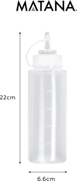 4 Stuks Knijpflessen Met Dop (500ml) - Sausdispenser Voor Ketchup, Sauzen, Olie, Dressings - Geen Lekkage, BPA-vrij -Jollein Winkel 510x1200
