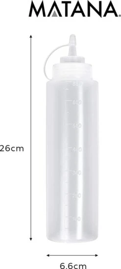 8 Stuks Knijpflessen Met Doppen (680ml) - Extra Grote Sausdispenser/Spuitflessen Voor Ketchup, Olie, Mayonaise, Dressings -Jollein Winkel 540x1200