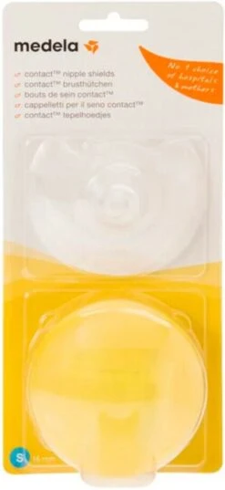 Medela Tepelhoedje Beschermen Je Tepels En Helpen Het Aanleggen Vergemakkelijken Als Dit Niet Goed Lukt Of Pijnlijk Is - Maat S - 16 Mm - 2 Stuks -Jollein Winkel 552x1200