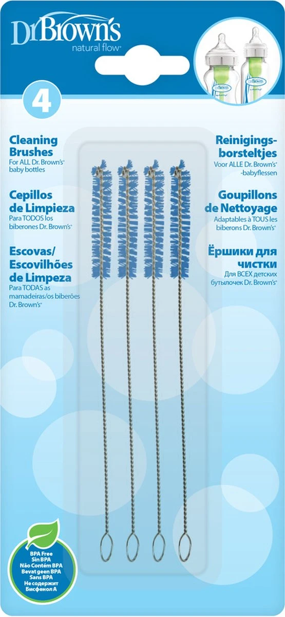 Dr. Brown's Reinigingsborsteltjes - 4 Stuks 1 Dr. Brown's Reinigingsborsteltjes - 4 Stuks