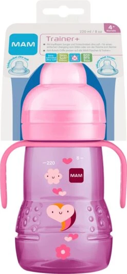 MAM Trainer+ | MAM Drinkbeker | MAM Drinkfles | Roze | 220ML 6 MAM Trainer+ | MAM Drinkbeker | MAM Drinkfles | Roze | 220ML -Jollein Winkel 556x1200