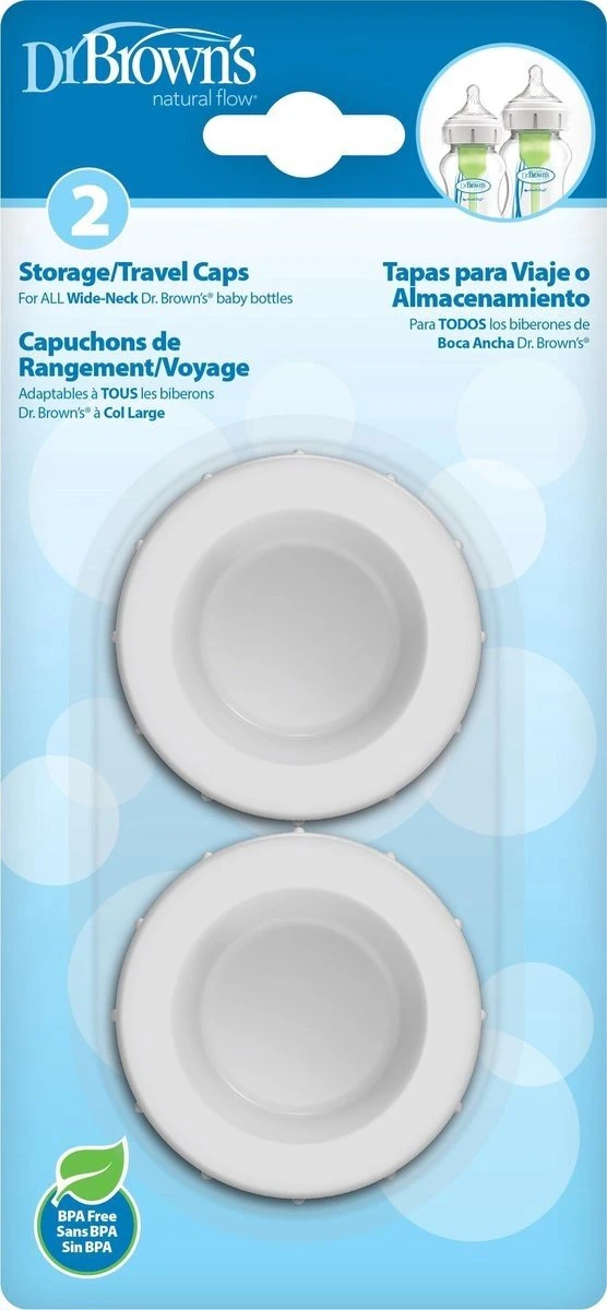 Dr. Brown's Afsluitdoppen Brede Halsfles - 2 Stuks 1 Dr. Brown's Afsluitdoppen Brede Halsfles - 2 Stuks