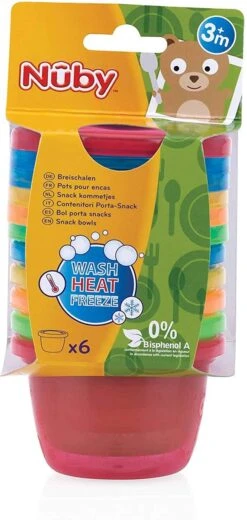 Nûby - Snackkommetjes - 6 Stuks - 120 Ml - 3m+ -Jollein Winkel 570x1200 1