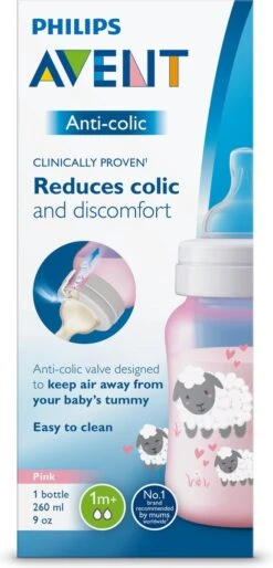 Philips Avent Anti-colic SCF821/14 - Babyfles (260 Ml) - 1 Stuk - Roze 18 Philips Avent Anti-colic SCF821/14 - Babyfles (260 Ml) - 1 Stuk - Roze -Jollein Winkel 577x1200