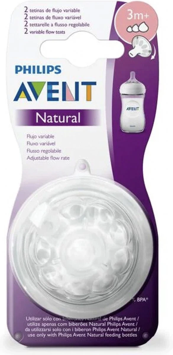 Philips Avent SCF045/27 Natural Speen - 3m+ - 2stuks 2 Philips Avent SCF045/27 Natural Speen - 3m+ - 2stuks - Afbeelding 2