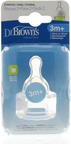 Dr. Brown's Fles Speen Standaard - Fase 2 - 2 Stuks -Jollein Winkel 596x1200