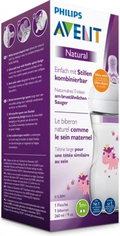 Philips Avent Natural Babyfles - SCF070/25 Babyfles (1m+) Voor Langzame Toevoer - 1x. -Jollein Winkel 610x1200