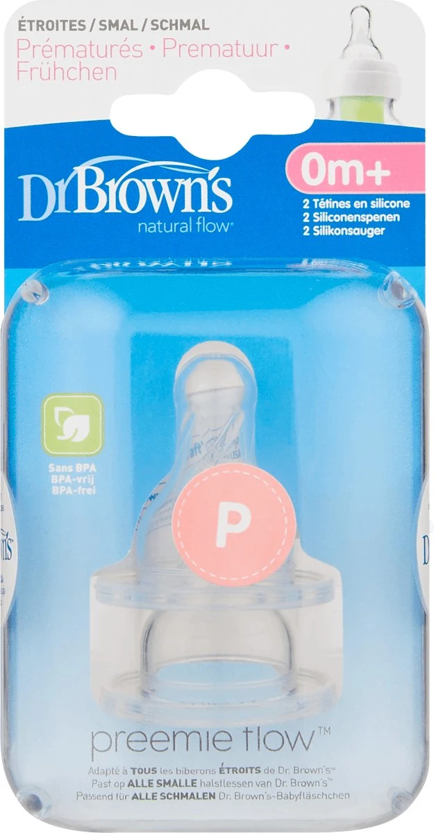 Dr. Brown's Standaard Prematuur Fles Speen - 2 Stuks 7 Dr. Brown's Standaard Prematuur Fles Speen - 2 Stuks - Afbeelding 7