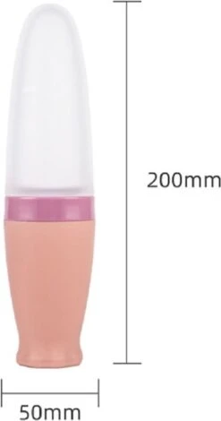 Baby Knijpfles - Baby Knijpfles Met Lepel - 90ml - Blauw - Feeding Spoon - Flesje Met Lepel - Knijpfles - Silicone - Babyfles - Roze -Jollein Winkel 631x1200