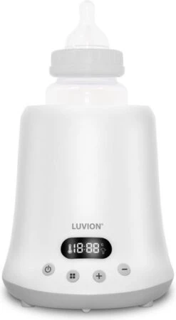 Luvion Eco Fast Deluxe 4 In 1 Flessenwarmer - Verwarmt Zeer Snel - Steriliseren Met Stoomkap - Warmhouden En Ontdooien -Jollein Winkel 659x1200