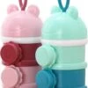 Melkpoeder Toren [2 STUKS] - Babyvoeding Bewaarbakjes - Melkpoeder Doseerdoosjes - Kraam Cadeau - BPA Vrij / ROZE