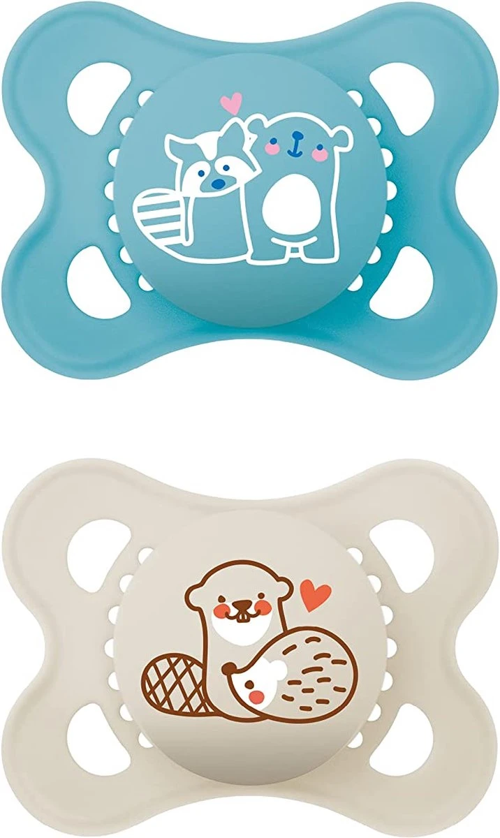 MAM Fopspeen Original Pure Siliconen - 0-6 Maanden - Boy | 100% Duurzame Fopspeen MAM 1 MAM Fopspeen Original Pure Siliconen - 0-6 Maanden - Boy | 100% Duurzame Fopspeen MAM