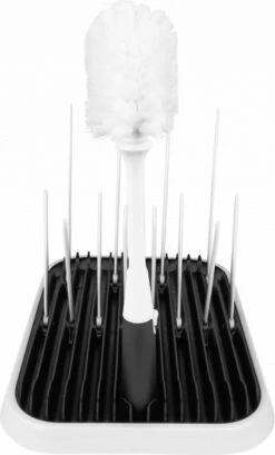 Nevi Afdruiprek Met Lekbak - Afdruipmat Voor 10 Flessen - Opvouwbaar Droogrek Babyfles - Inclusief Afwasborstel -Jollein Winkel 724x1200