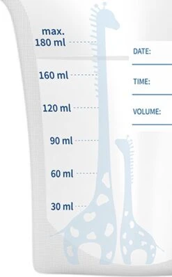Babyono - Moedermelk Bewaarzakjes - Moedermelkbewaarzakjes - Gemakkelijke Etiketteren - 180 Ml - 30 Stuks - 1084 -Jollein Winkel 745x1200