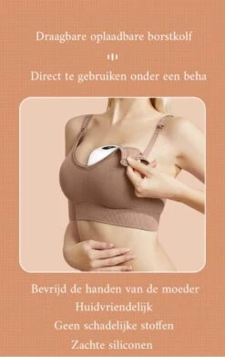 EVON Baby Elektrische Draadloze Borstkolf - Handsfree & Draagbaar – BPA-Vrij - 1 Stuk - Incl. USB Oplader - Oplaadbare Accu - PRO Versie -Jollein Winkel 759x1200