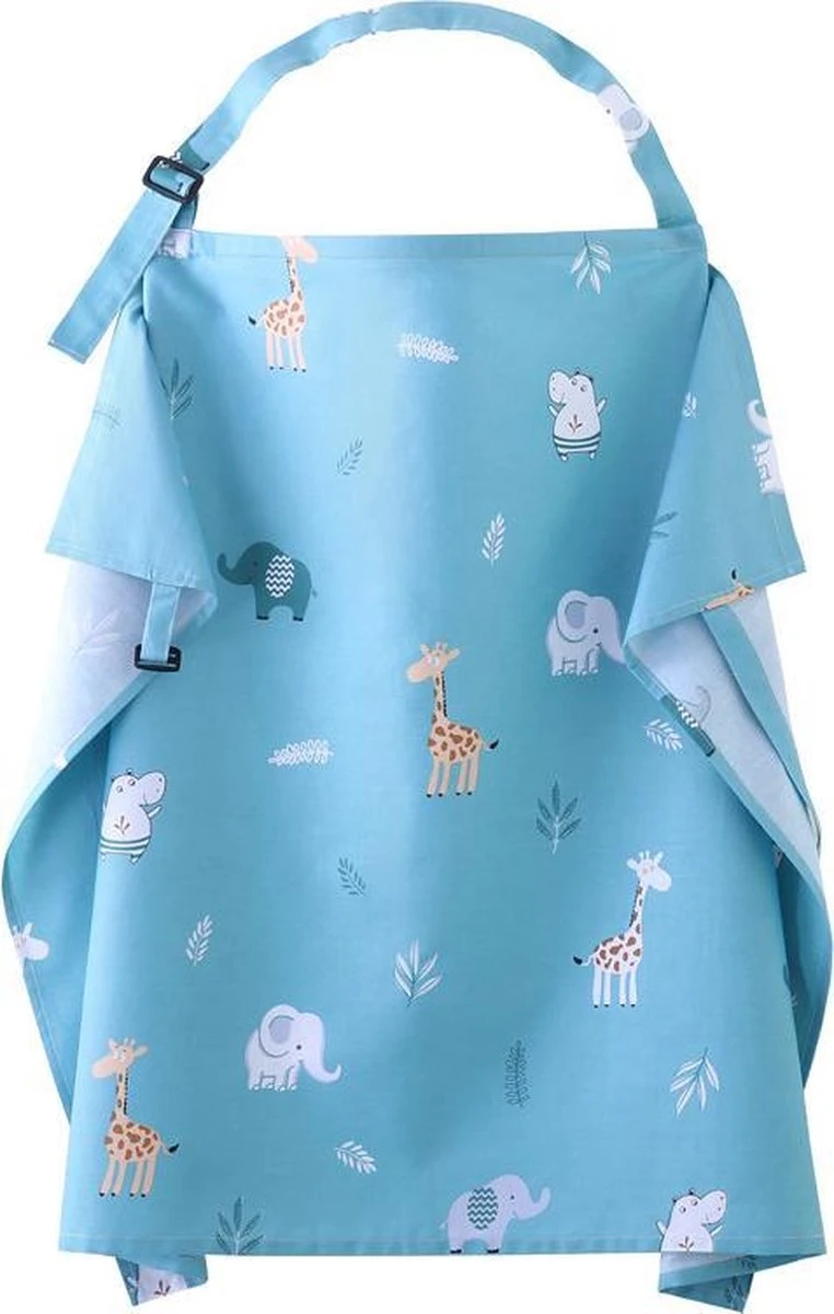 Merkloos MINIIYOU Voedingsdoek - Afschermdoek Tijdens Voeden - Dieren - Blauw - 68 X 93 Cm 1 Merkloos MINIIYOU Voedingsdoek - Afschermdoek Tijdens Voeden - Dieren - Blauw - 68 X 93 Cm