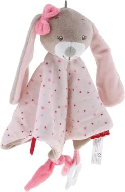 Merkloos Knuffeldoekje Konijn - Knuffeldoekje - Zacht Pluche - Knisper Oren - Belletje - Bijtring - Speenkoord -Jollein Winkel 784x1200 1