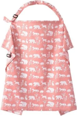 Merkloos Borstvoedingsdoek - Voedingsdoek - Afschermdoek - Roze Diertjes