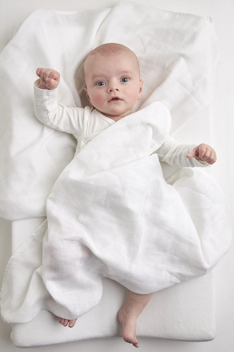 Meyco Biologische Hydrofiele Spuugdoekjes - 6-pack - Wit - 30x30 Cm 2 Meyco Biologische Hydrofiele Spuugdoekjes - 6-pack - Wit - 30x30 Cm - Afbeelding 2