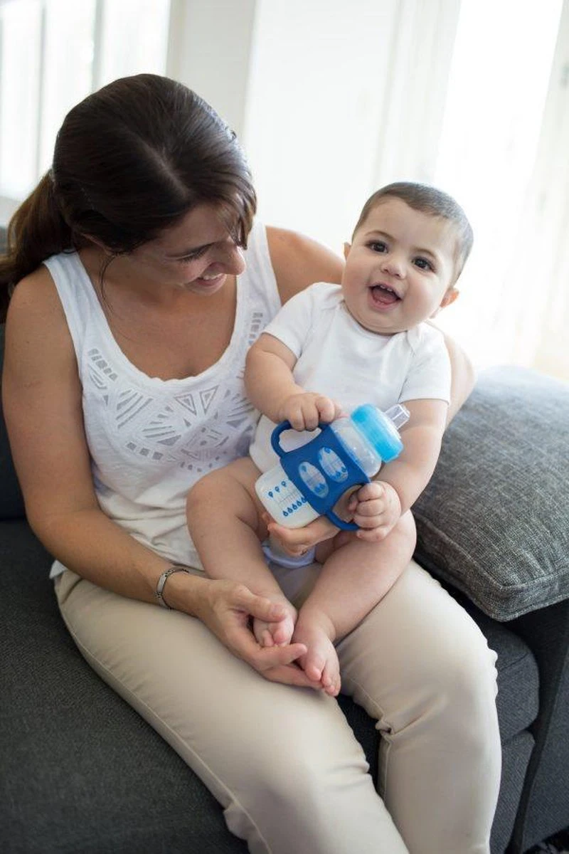 Dr. Brown's Siliconen Handvat Voor Brede Halsfles - Blauw 3 Dr. Brown's Siliconen Handvat Voor Brede Halsfles - Blauw - Afbeelding 3