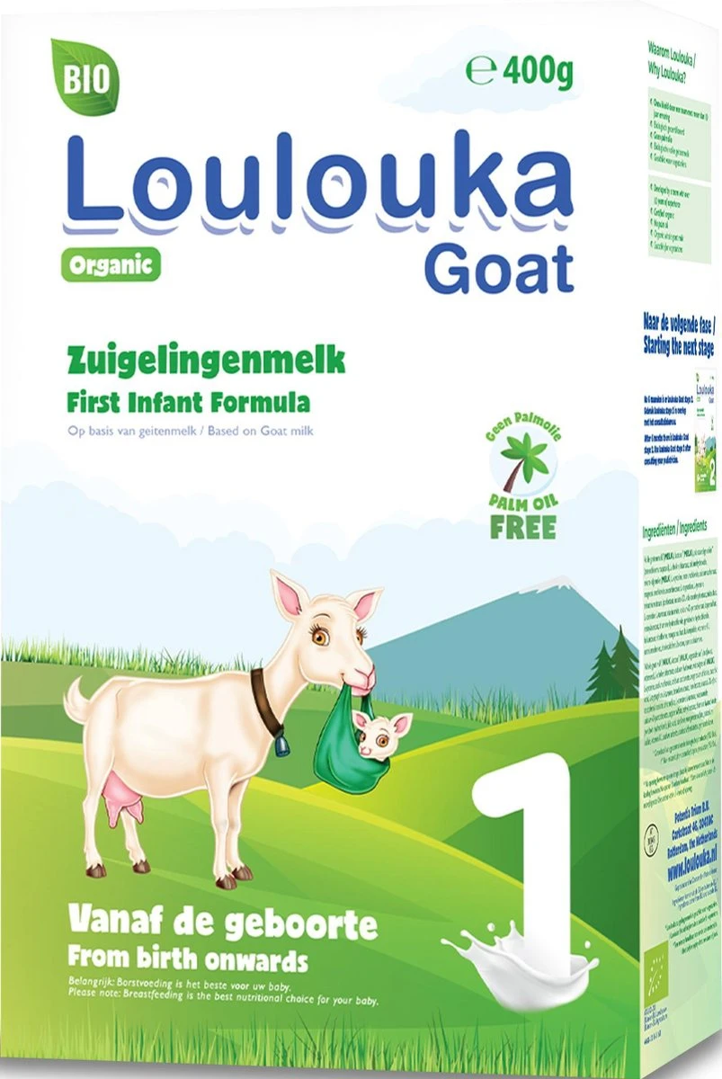 Loulouka 1 Geit – Biologische Zuigelingenmelk Op Basis Van Volle Geitenmelk – 400g 3 Loulouka 1 Geit – Biologische Zuigelingenmelk Op Basis Van Volle Geitenmelk – 400g - Afbeelding 3