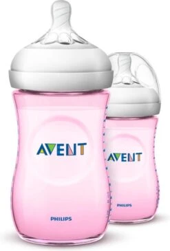 Philips Avent Natural Babyfles - SCF034/27 Babyfles (1m+) Voor Langzame Toevoer - 2x