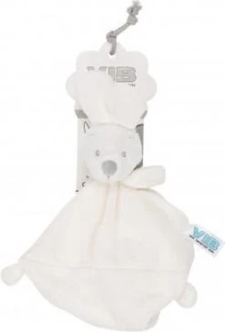 VIB.-Unisex Pluche Knuffeldoekje Met Konijnenhoofd-White-Grey
