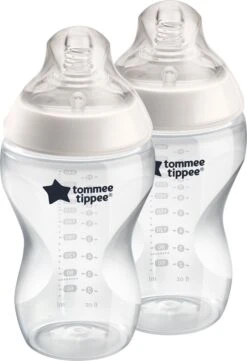 Tommee Tippee Closer To Nature - Baby Zuigflessen - Doorzichtig - 340ml - Pak Van 2