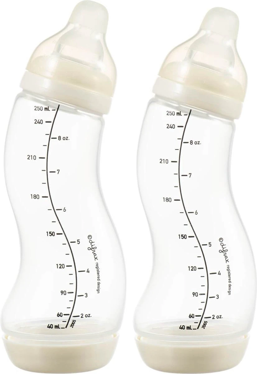Difrax Babyfles 250 Ml Natural - Anti-Colic - Crèmewit - Duopack 14 Difrax Babyfles 250 Ml Natural - Anti-Colic - Crèmewit - Duopack - Afbeelding 14