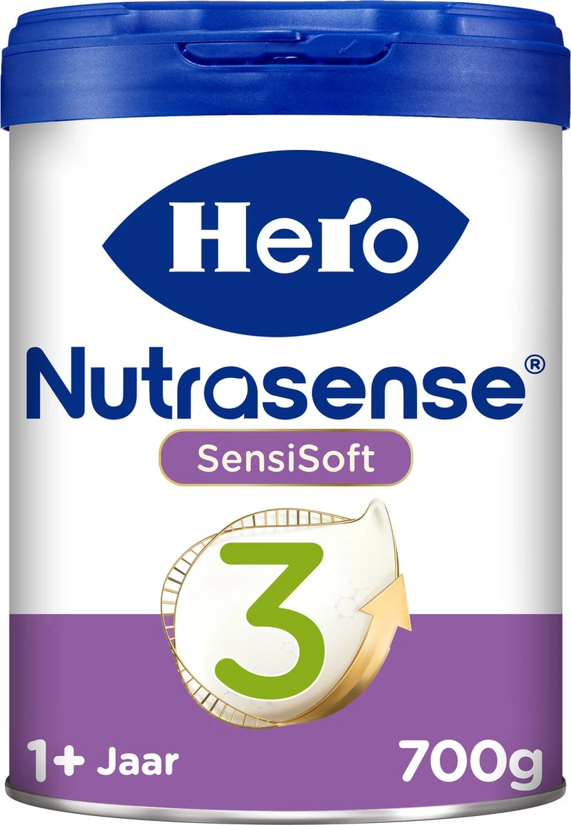 Hero Nutrasense SensiSoft Peutermelk 3 - Flesvoeding Vanaf 1 Jaar - 3 X 700 Gram - Met Melkvet - Palmolie Vrij 2 Hero Nutrasense SensiSoft Peutermelk 3 - Flesvoeding Vanaf 1 Jaar - 3 X 700 Gram - Met Melkvet - Palmolie Vrij - Afbeelding 2