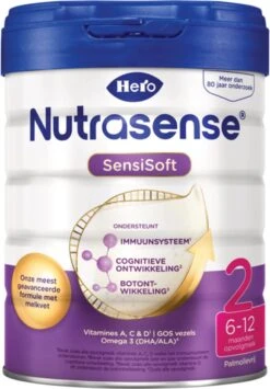 Hero Nutrasense SensiSoft 2 Opvolgmelk 6 Tot 12 Maanden - 3 X 800gram - Met Melkvet - Palmolie Vrij -Jollein Winkel 834x1200 2