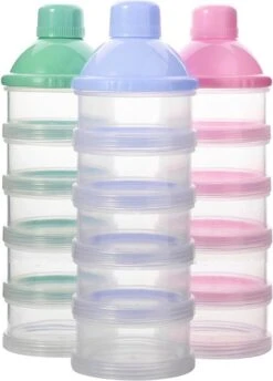 Babylatte® - Melkpoedertoren - BPA Vrij - Babypoeder Bewaarbakjes - Doseerdoosje -- Poedertoren - Babyuitzet – Kraamcadeau - Groen - 5-laags -Jollein Winkel 861x1200 1