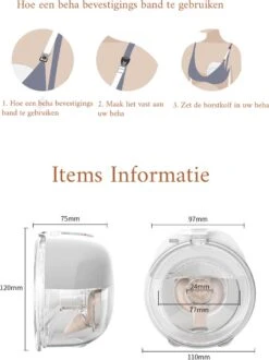 EVON Baby Elektrische Draadloze Borstkolf - Handsfree & Draagbaar – BPA-Vrij - 1 Stuk - Incl. USB Oplader - Oplaadbare Accu - PRO Versie -Jollein Winkel 898x1200 1