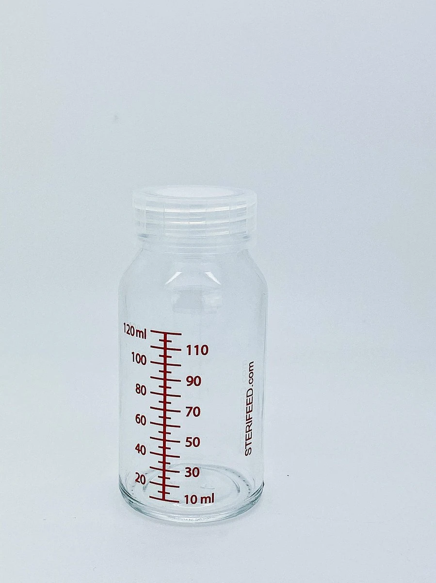 Sterifeed Glazen Moedermelk Bewaarfles / Babyfles Glas 120ml 5 Stuks 3 Sterifeed Glazen Moedermelk Bewaarfles / Babyfles Glas 120ml 5 Stuks - Afbeelding 3
