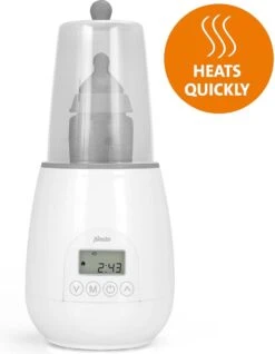Alecto BW-700 - Snelle Digitale Flessenwarmer 500W Voor Opwarmen, Steriliseren En Ontdooien - Inclusief Stoomkap - Bediening Via Display - Wit -Jollein Winkel 933x1200