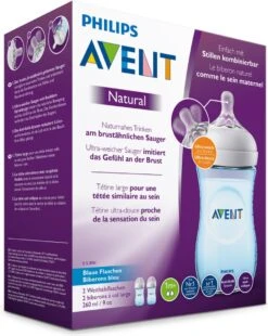 Philips Avent Natural Babyfles - SCF035/27 Babyfles (1m+) Voor Langzame Toevoer - 2x -Jollein Winkel 957x1200