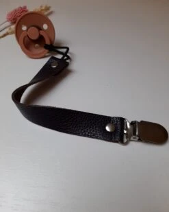 Speenkoord Zwart, Speenkord Jongen, Speenkoord Meisje, Baby Speenkoord, Leren Speenkoord, Bibs Speen, Kraamkado, Kraamcadeau