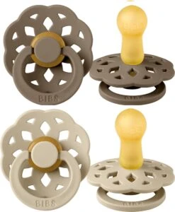 BiBS - Boheme Pacifier - Stage 2 Fopspeen - 2 Stuks - Vanilla / Dark Oak -Jollein Winkel 989x1200