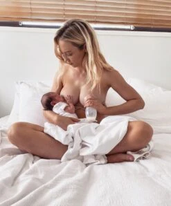 HAAKAA - Siliconen Borstkolf - 100ml + Stopper Witte Bloem - Borstvoeding - Lekschaal -Jollein Winkel 996x1200 2