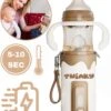 Twinky® Bottlewarmer GO – Draagbare Baby Flessenwarmer Voor Onderweg En Thuis – Incl. PPSU-Kwaliteit Babyflesje + Poederdoosje – USB-C Oplaadbaar